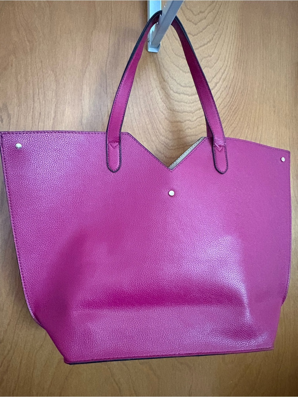 Neiman Marcus Fuchsia Leather Tote